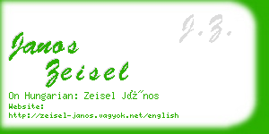 janos zeisel business card